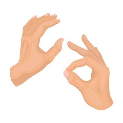 Sign Language (ASL) hands making interpreting sign.