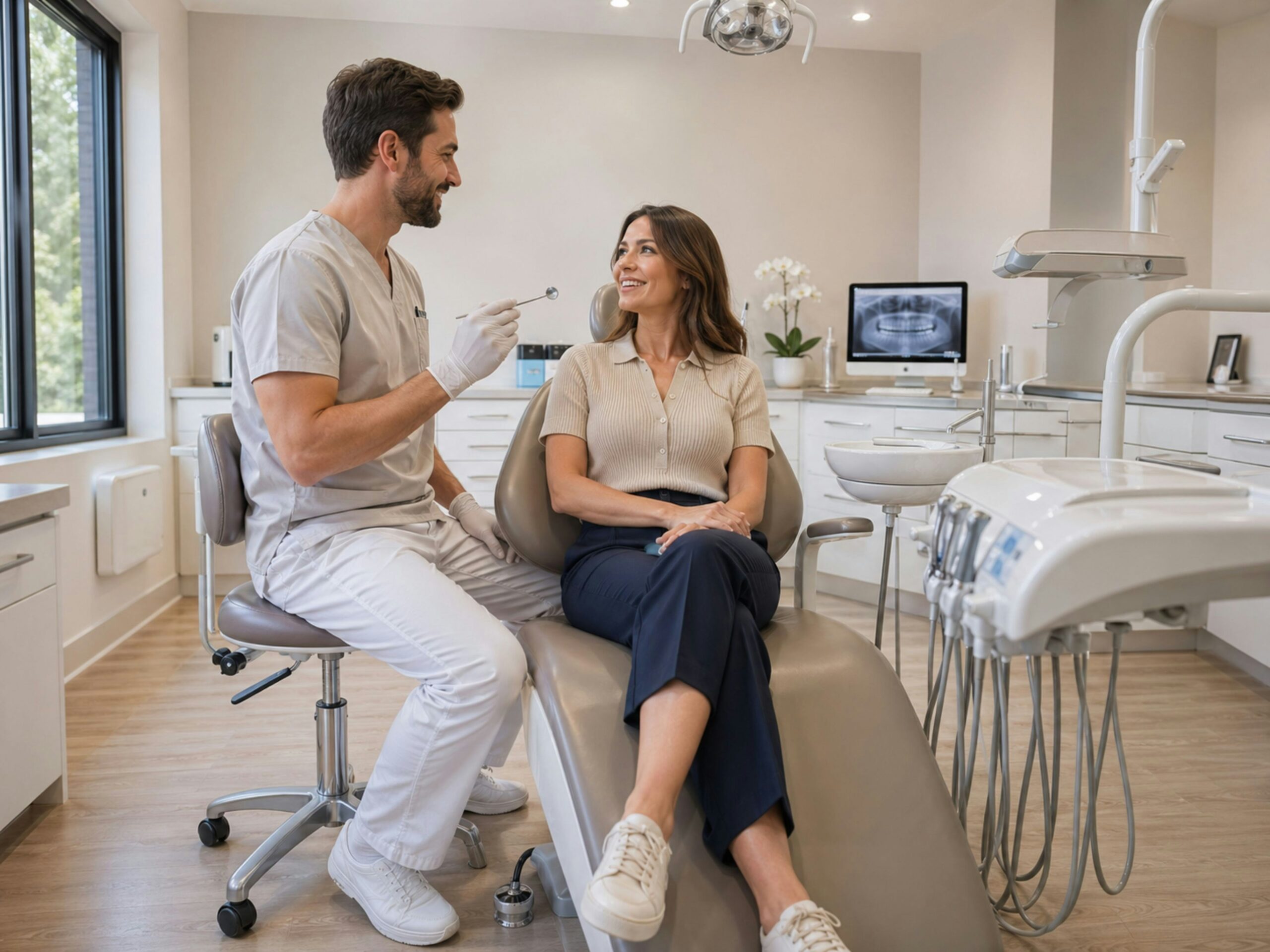 dentist patient consultation